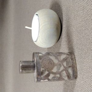 Vtg Mexican Sterling and glass perfume bottle